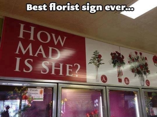 best florist sign ever - shop hoa tươi quảng cáo thông minh